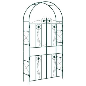 vidaXL Arco da Giardino Verde 115 x 37 x 226 cm Acciaio