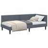 vidaXL Cornice del letto ad angolo Grigio scuro 90 x 200 cm Velluto