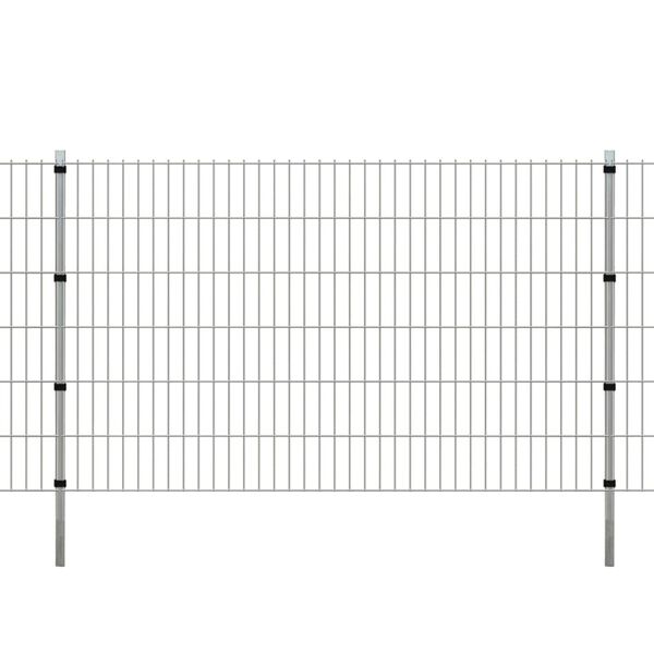 vidaXL Pali per Recinzione 10 pz Argento 170 cm in Acciaio Zincato