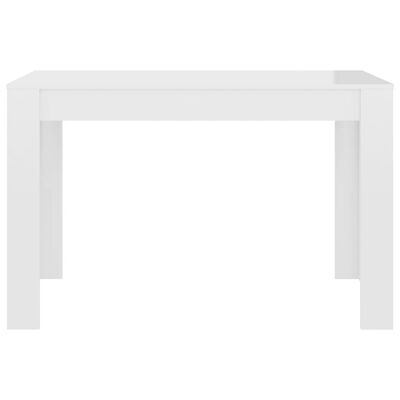 vidaXL Tavolo da Pranzo Bianco Lucido 120x60x76 cm Legno Multistrato