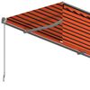 vidaXL Tenda Retrattile Manuale con Parasole 3x2,5m Arancione Marrone