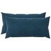 vidaXL Cuscino con cuscino HEERLEN 2 pz Blu Velluto