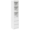 vidaXL Credenza Bianca 37,5x35x180 cm in Legno Multistrato