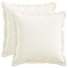 vidaXL Cuscino con cuscino HOUTEN 2 pz Bianco Lino