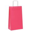 vidaXL Sacchetti di Carta 250 pz con Manici Rosa 21x11x36 cm