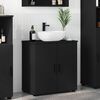 vidaXL Mobile da Bagno con archiviazione Nero 61 x 35 x 64 cm