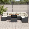 vidaXL Set Divano da Giardino con archiviazione 9 pcs Nero Poly Rattan