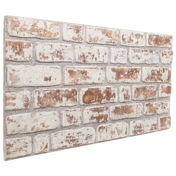 vidaXL Pannelli Murali 3D 10 pz Rosso e Bianco 100x50 cm EPS