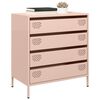 vidaXL Credenza Rosa 68x39x73,5 cm in Acciaio Laminato a Freddo