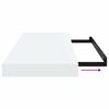 vidaXL Scaffali a Parete 2 pz Bianco Lucido 60x23,5x3,8 cm in MDF