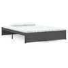vidaXL Giroletto Grigio in Legno Massello 135x190 cm Double