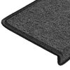 vidaXL Tappetini per scale 30 pz 65x21x4 cm Antracite Bordo rettangolare