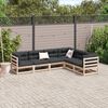 vidaXL Set Divani Giardino 6 pz con Cuscini in Legno Massello di Pino