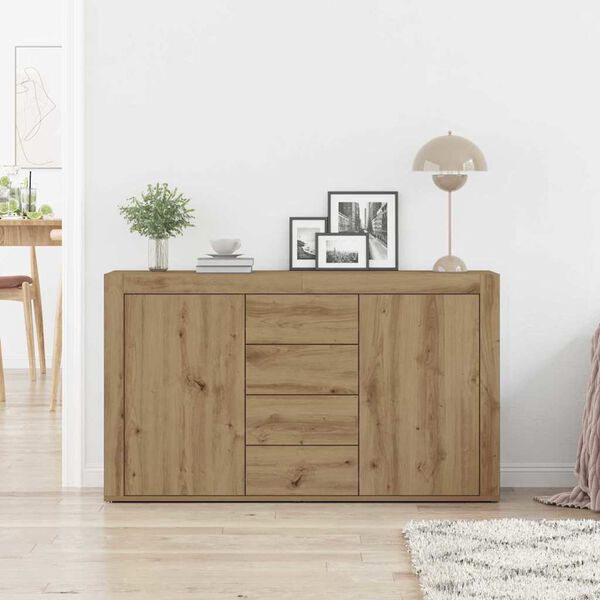 vidaXL Credenza Rovere artigianale 120 x 36 x 69 cm Legno multistrato