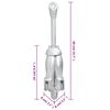 vidaXL Ancora Pieghevole Argento 3,2 kg in Ferro Malleabile