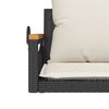 vidaXL Panchina a Dondolo con Cuscini Nera 63x62x40 cm in Polyrattan