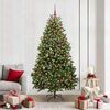 vidaXL Albero di Natale artificiale Verde 210 cm PVC e Metallo