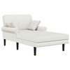vidaXL Chaise longue Bianco Similpelle