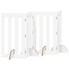vidaXL Recinto pieghevole per animali 4 pz Bianco 201 x 38 x 90 cm