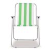 vidaXL Sedie Pieghevoli Campeggio 2pz Verdi Bianche Acciaio 52x62x75cm