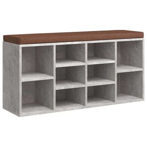 vidaXL Scarpiera Grigio Cemento 103x30x48 cm in Legno Multistrato