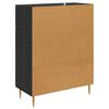 vidaXL Credenza Rovere Nero 69,5 x 34 x 90 cm Legno multistrato