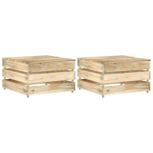 vidaXL Tavoli da Giardino su Pallet 2 pz in Pino Impregnato