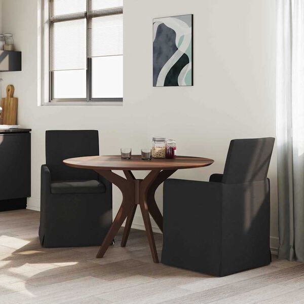 vidaXL Sedie da pranzo 2 pcs Nero 57 x 67 x 95 cm Tessuto