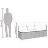 <em>vidaXL Divano da Giardino a 3 Posti con Cuscini in Polyrattan Marrone</em>
