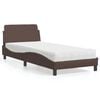 vidaXL Letto con Materasso Dover Marrone 80x200 cm in Similpelle