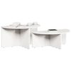 vidaXL Tavolino da salotto 2 pcs Bianco Legno di pino massello