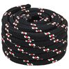 vidaXL Corda multiuso 50 mm 10 m Nero e Rosso PP