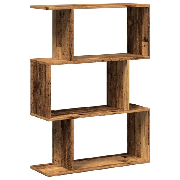 vidaXL Libreria Divisorio 3Ripiani Legno Antico 70x24x97 cm Truciolato