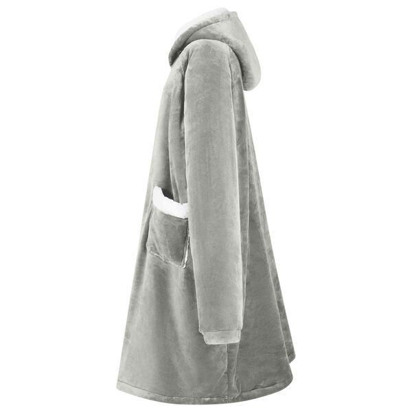vidaXL Felpa coperta Grigio s Pile e Flanella