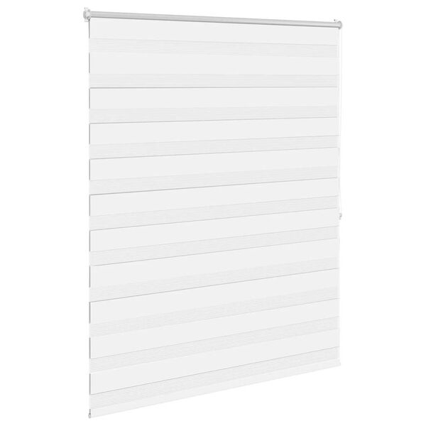 vidaXL Tenda a rullo zebra 140,9x175 cm Larghezza tessuto 136,7 cm bianco