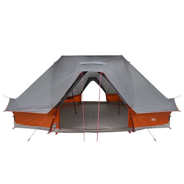 vidaXL Tenda Tipi Familiare Tipi Grigio e arancione 680 x 430 x 270 cm