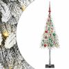 vidaXL Albero di Natale Bianco 120 cm PE e Acciaio