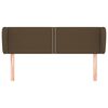 vidaXL Testiera ad Orecchio Marrone Scuro 147x23x78/88 cm in Tessuto