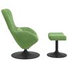 vidaXL Sedia Egg con Pouf Verde chiaro Velluto