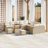vidaXL Set Divano da Giardino 13 pcs Beige polyrattan