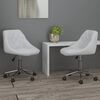 vidaXL Sedie da Pranzo Girevoli 2 pz Bianche in Similpelle