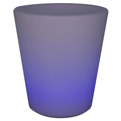 Eurotrail Lampada LED Ricaricabile/Vaso di Fiori Rotondo 38 cm