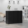 vidaXL Banco Reception Rovere Nero 135x50x103,5 cm Legno Multistrato