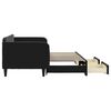 vidaXL Divano Letto Estraibile con Cassetti Nero 90x200 cm in Velluto