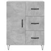 vidaXL Credenza Grigio Cemento 69,5x34x180 cm in Legno Multistrato