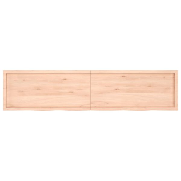 vidaXL Piano Bagno 220x50x(2-6) cm in Legno Massello Non Trattato