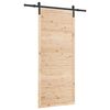 vidaXL Porta scorrevole Naturale 80 x 208 cm Legno Massello di Pino
