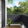 vidaXL Schermo da balcone Nero 75 x 200 cm Oxford alu rivestito in PU