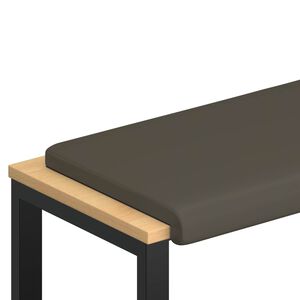 vidaXL Cuscino per panchina Similpelle Grigio Profondit&agrave; 35 cm