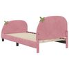 vidaXL Struttura letto bambini con testata Rosa 80 x 200 cm Velluto